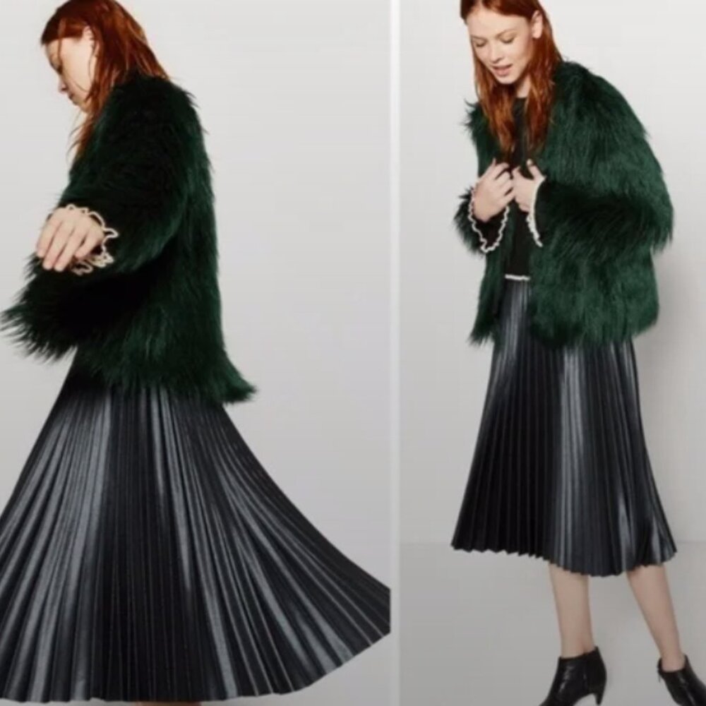 Zara Green Midi Skirt
